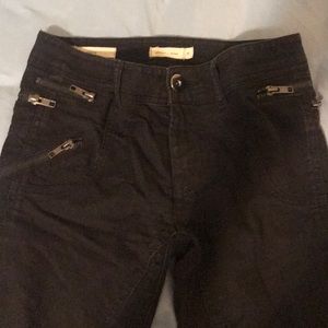 Black stretch zipper pants size 26